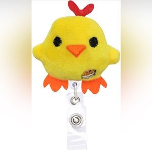 Cute Easter Chick Nurse Retractable Badge Reel ID Tag, with Alligator Clip 24”